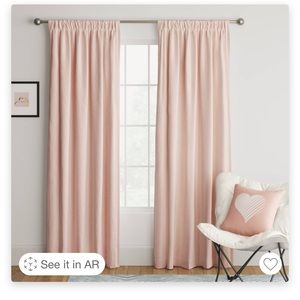 84” Pink Room Darkening Curtain Panel (set of 4 Panels)